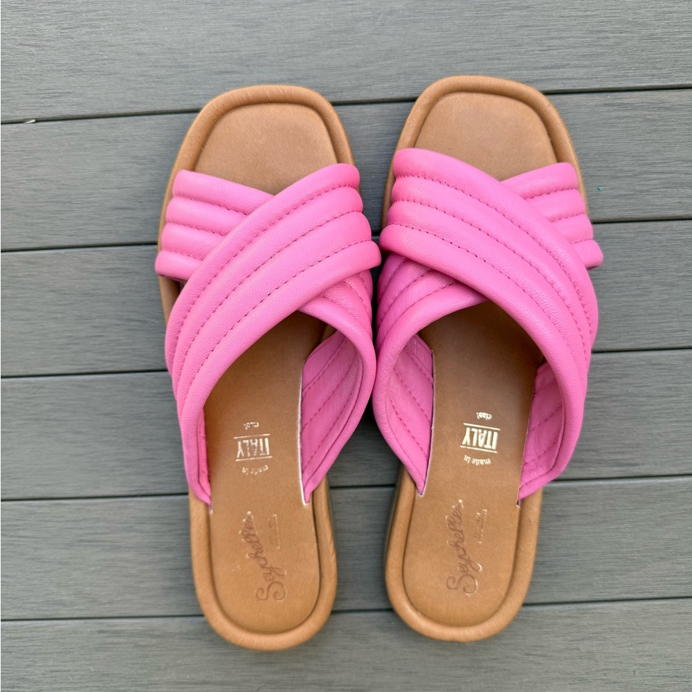 Seychelles Vibrant Pink Slide Sandals